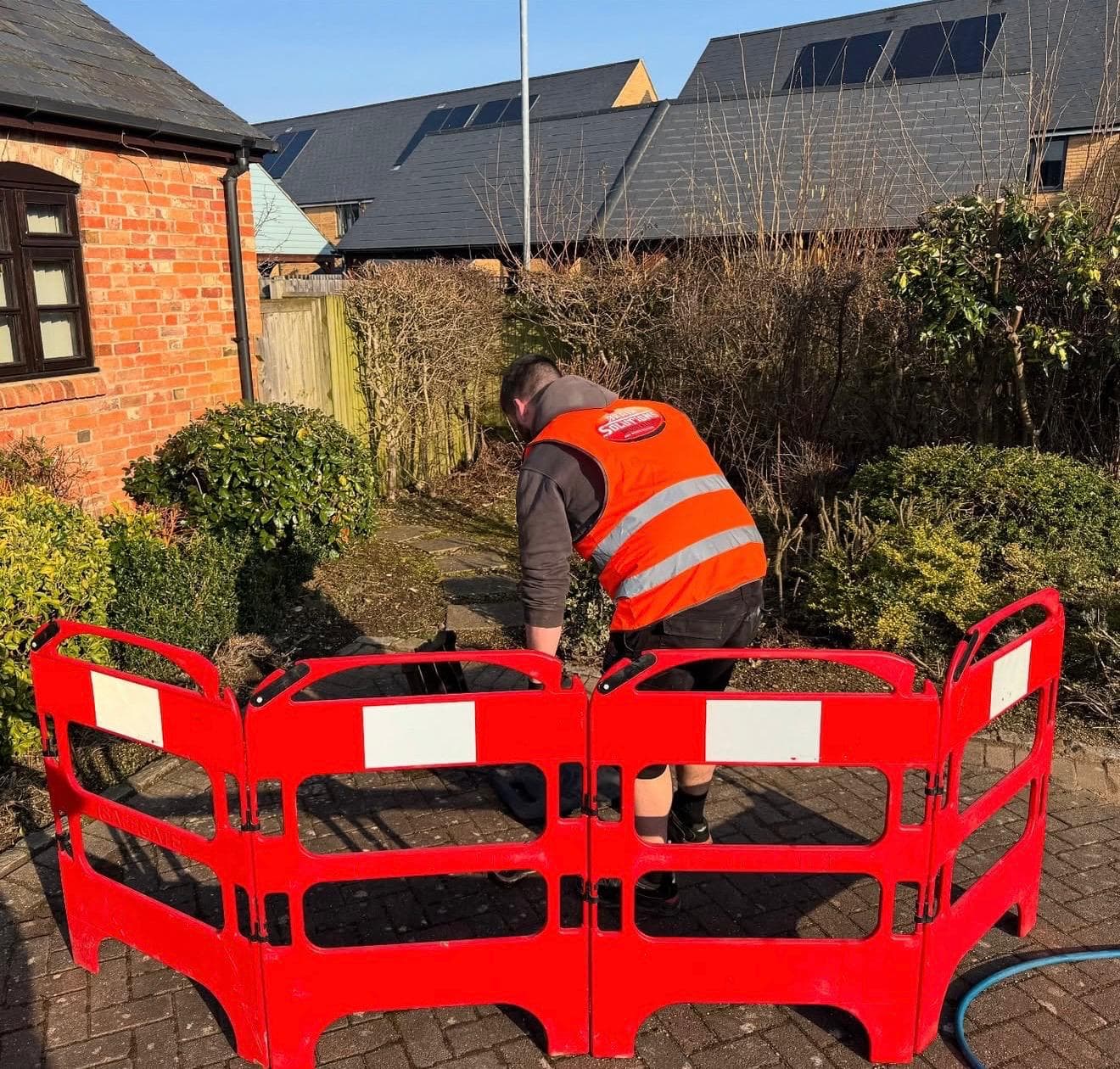 Drain Solutions MK engineer on a residential drainage call-out